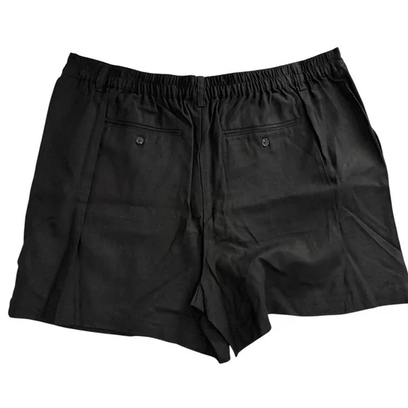 NWT Time and Tru Shorts Women XL Black Elastic Waist Pleated Chino Shorts - Picture 5 of 12